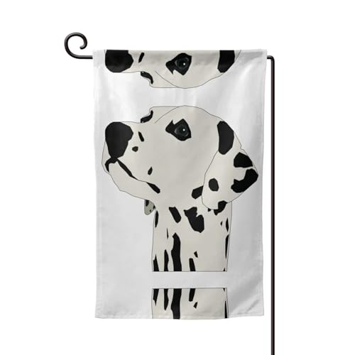 EZDLOWVBA Doppelseitige Premium-Gartenflagge mit Dalmatiner-Druck, Gartenflaggen für Heimdekoration, doppelt genäht, 45,7 x 32,8 cm EZDLOWVBA Doppelseitige Premium-Gartenflagge mit Dalmatiner-Druck, Gartenflaggen für Heimdekoration, doppelt genäht, 45,7 x 32,8 cm von EZDLOWVBA