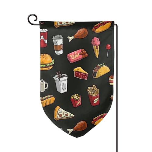 EZDLOWVBA Doppelseitige Premium-Gartenflagge mit Hühnerbein-Burger-Motiv, Gartenflaggen für Heimdekoration, doppelt genäht, 45,7 x 32,5 cm EZDLOWVBA Doppelseitige Premium-Gartenflagge mit Hühnerbein-Burger-Motiv, Gartenflaggen für Heimdekoration, doppelt genäht, 45,7 x 32,5 cm von EZDLOWVBA