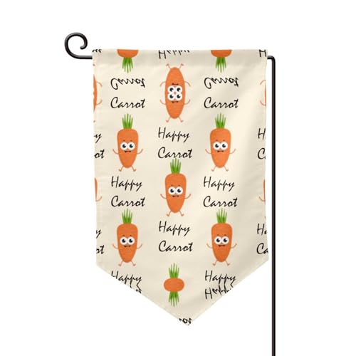 EZDLOWVBA Doppelseitige Premium-Gartenflagge mit Karottenmuster, Gartenflaggen für Heimdekoration, doppelt genäht, 45,7 x 32,8 cm EZDLOWVBA Doppelseitige Premium-Gartenflagge mit Karottenmuster, Gartenflaggen für Heimdekoration, doppelt genäht, 45,7 x 32,8 cm von EZDLOWVBA