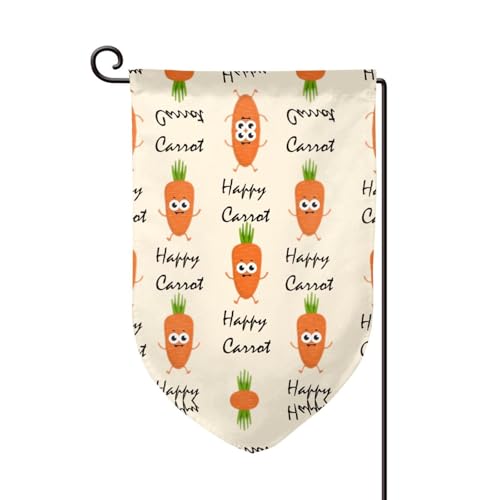 EZDLOWVBA Doppelseitige Premium-Gartenflagge mit Karottenmuster, Gartenflaggen für Heimdekoration, doppelt genäht, 45,7 x 32,8 cm EZDLOWVBA Doppelseitige Premium-Gartenflagge mit Karottenmuster, Gartenflaggen für Heimdekoration, doppelt genäht, 45,7 x 32,8 cm von EZDLOWVBA