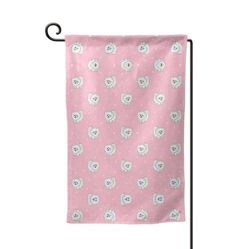 EZDLOWVBA Doppelseitige Premium-Gartenflagge mit Zwergspitz-Druck, Gartenflaggen für Heimdekoration, doppelt genäht, 45,7 x 32,8 cm EZDLOWVBA Doppelseitige Premium-Gartenflagge mit Zwergspitz-Druck, Gartenflaggen für Heimdekoration, doppelt genäht, 45,7 x 32,8 cm von EZDLOWVBA
