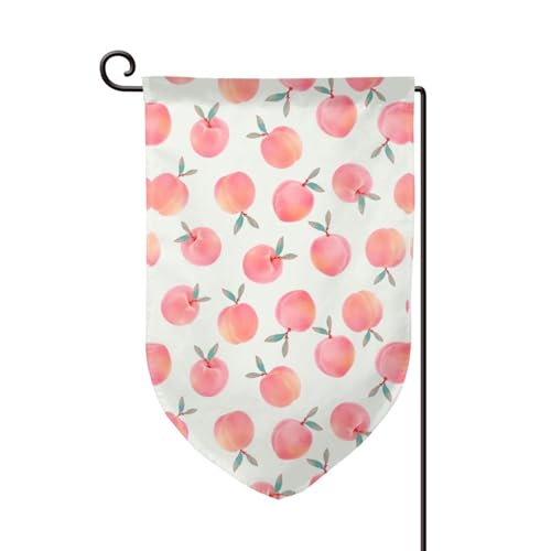 EZDLOWVBA Doppelseitige Premium-Gartenflagge mit rosa Pfirsichmuster, Gartenflaggen für Heimdekoration, doppelt genäht, 45,7 x 32,5 cm EZDLOWVBA Doppelseitige Premium-Gartenflagge mit rosa Pfirsichmuster, Gartenflaggen für Heimdekoration, doppelt genäht, 45,7 x 32,5 cm von EZDLOWVBA