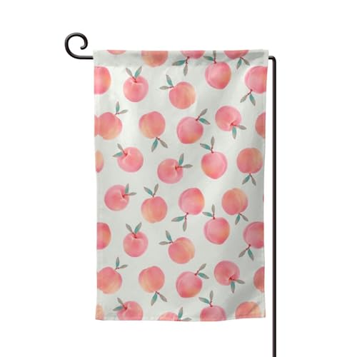 EZDLOWVBA Doppelseitige Premium-Gartenflagge mit rosa Pfirsichmuster, Gartenflaggen für Heimdekoration, doppelt genäht, 45,7 x 32,5 cm EZDLOWVBA Doppelseitige Premium-Gartenflagge mit rosa Pfirsichmuster, Gartenflaggen für Heimdekoration, doppelt genäht, 45,7 x 32,5 cm von EZDLOWVBA