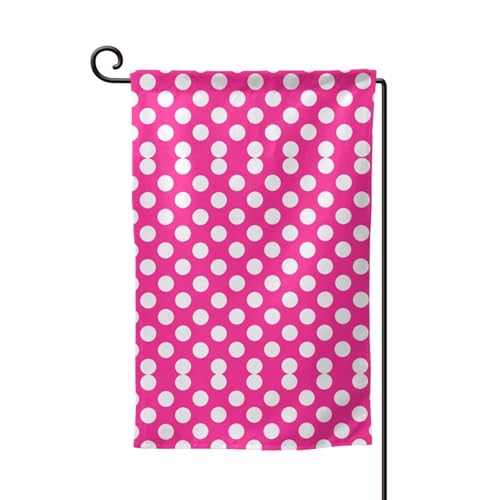 EZDLOWVBA Doppelseitige Premium-Gartenflagge mit rosa Punkten, Gartenflaggen für Heimdekoration, doppelt genäht, 45,7 x 32,5 cm EZDLOWVBA Doppelseitige Premium-Gartenflagge mit rosa Punkten, Gartenflaggen für Heimdekoration, doppelt genäht, 45,7 x 32,5 cm von EZDLOWVBA