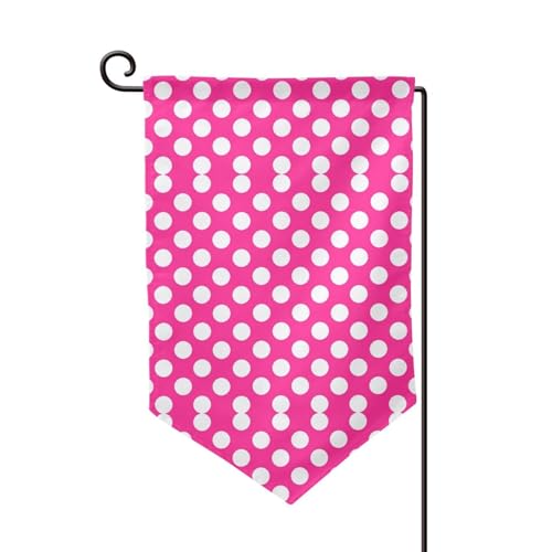EZDLOWVBA Doppelseitige Premium-Gartenflagge mit rosa Punkten, Gartenflaggen für Heimdekoration, doppelt genäht, 45,7 x 32,5 cm EZDLOWVBA Doppelseitige Premium-Gartenflagge mit rosa Punkten, Gartenflaggen für Heimdekoration, doppelt genäht, 45,7 x 32,5 cm von EZDLOWVBA