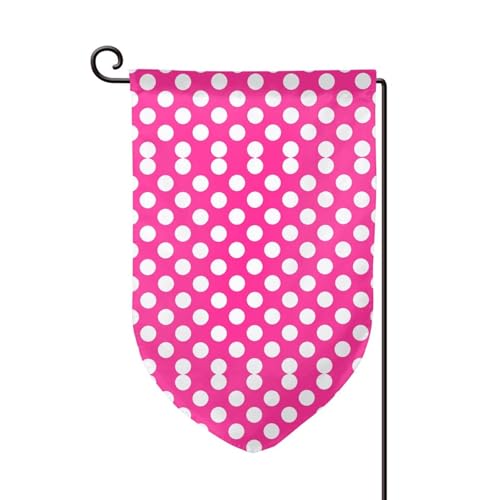 EZDLOWVBA Doppelseitige Premium-Gartenflagge mit rosa Punkten, Gartenflaggen für Heimdekoration, doppelt genäht, 45,7 x 32,5 cm EZDLOWVBA Doppelseitige Premium-Gartenflagge mit rosa Punkten, Gartenflaggen für Heimdekoration, doppelt genäht, 45,7 x 32,5 cm von EZDLOWVBA