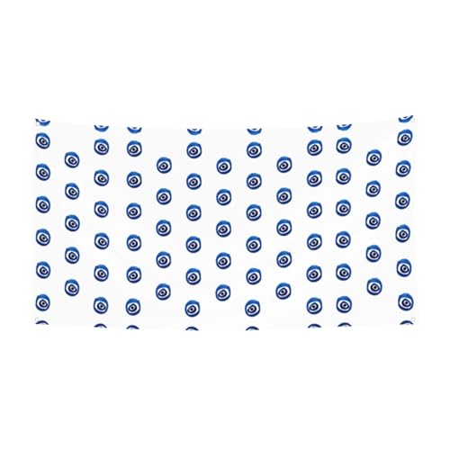 EZDLOWVBA Evil Eyes-Flagge, 4 Ösen, Ösen an jeder Ecke, Polyester-Banner, lustige Flaggen, 90 x 180 cm von EZDLOWVBA