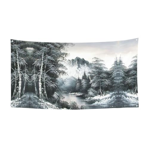 EZDLOWVBA Flagge mit Landschaftsdruck, 4 Ösen, Ösen in jeder Ecke, Polyester-Banner, lustige Flaggen, 90 x 180 cm EZDLOWVBA Flagge mit Landschaftsdruck, 4 Ösen, Ösen in jeder Ecke, Polyester-Banner, lustige Flaggen, 90 x 180 cm von EZDLOWVBA