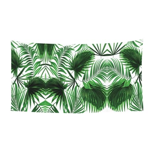 EZDLOWVBA Flagge mit Palmblatt-Druck, 4 Ösen, Ösen an jeder Ecke, Polyester-Banner, lustige Flaggen, 90 x 180 cm von EZDLOWVBA