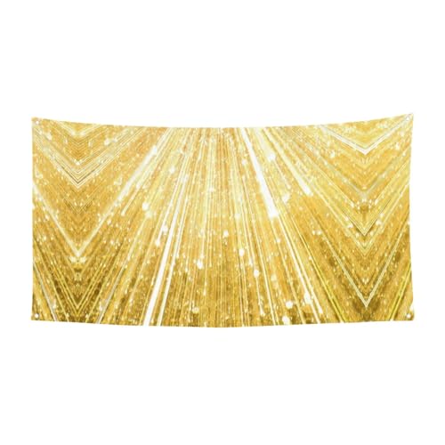 EZDLOWVBA Flagge mit goldfarbenem Glitzer-Druck, 4 Ösen, Ösen an jeder Ecke, Polyester-Banner, lustige Flaggen, 90 x 180 cm von EZDLOWVBA