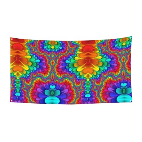 EZDLOWVBA Flagge mit leuchtendem Farbdruck, 4 Ösen, Ösen in jeder Ecke, Polyester-Banner, lustige Flaggen, 90 x 180 cm von EZDLOWVBA