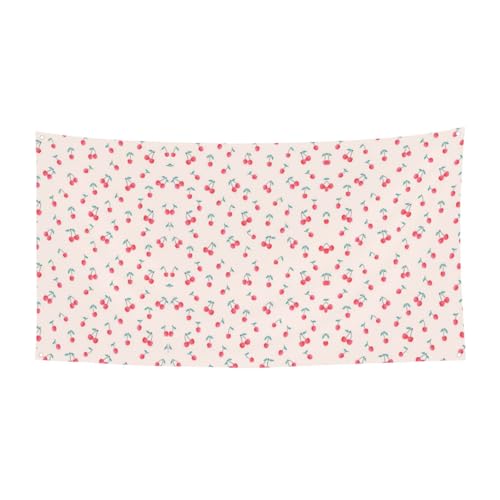 EZDLOWVBA Flagge mit süßem roten Kirschdruck, 4 Ösen, Ösen an jeder Ecke, Polyester-Banner, lustige Flaggen, 90 x 180 cm von EZDLOWVBA