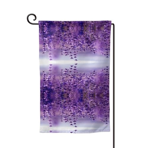 EZDLOWVBA Gartenflagge mit Blumenmuster, doppelseitig, Premium-Gartenflagge für Heimdekoration, doppelt genäht, 45,7 x 32,5 cm, Violett EZDLOWVBA Gartenflagge mit Blumenmuster, doppelseitig, Premium-Gartenflagge für Heimdekoration, doppelt genäht, 45,7 x 32,5 cm, Violett von EZDLOWVBA