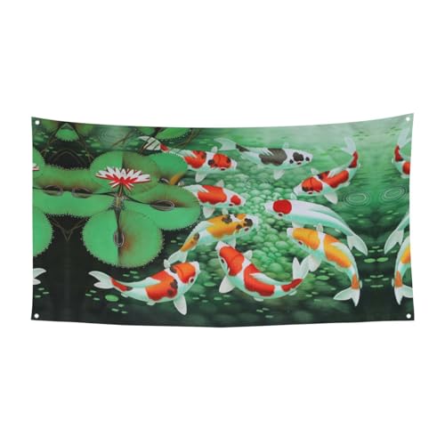 EZDLOWVBA Japanische Flagge mit rotem Karpfenfisch, 4 Ösen, Ösen an jeder Ecke, Polyester-Banner, lustige Flaggen, 90 x 180 cm EZDLOWVBA Japanische Flagge mit rotem Karpfenfisch, 4 Ösen, Ösen an jeder Ecke, Polyester-Banner, lustige Flaggen, 90 x 180 cm von EZDLOWVBA