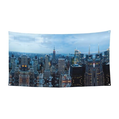 EZDLOWVBA New York Fashion City Print Flagge, 4 Ösen, Ösen an jeder Ecke, Polyester-Banner, lustige Flaggen, 90 x 180 cm EZDLOWVBA New York Fashion City Print Flagge, 4 Ösen, Ösen an jeder Ecke, Polyester-Banner, lustige Flaggen, 90 x 180 cm von EZDLOWVBA