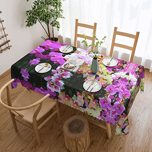 EZDLOWVBA Rechteckige Tischdecke mit Orchideen-Druck, abwischbar, wasserabweisend, Tischdecke für Zuhause, Esszimmer, Küche, Party, 137 x 183 cm EZDLOWVBA Rechteckige Tischdecke mit Orchideen-Druck, abwischbar, wasserabweisend, Tischdecke für Zuhause, Esszimmer, Küche, Party, 137 x 183 cm von EZDLOWVBA