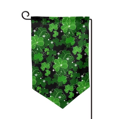 EZDLOWVBA St. Patricks Day doppelseitige Premium-Gartenflagge, Gartenflaggen für Heimdekoration, doppelt genäht, 45,7 x 32,5 cm von EZDLOWVBA