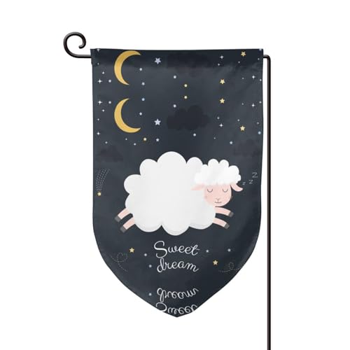 EZDLOWVBA Sweet Dream-Druck, doppelseitige Premium-Gartenflagge, Gartenflaggen für Heimdekoration, doppelt genäht, 45,7 x 32,5 cm EZDLOWVBA Sweet Dream-Druck, doppelseitige Premium-Gartenflagge, Gartenflaggen für Heimdekoration, doppelt genäht, 45,7 x 32,5 cm von EZDLOWVBA