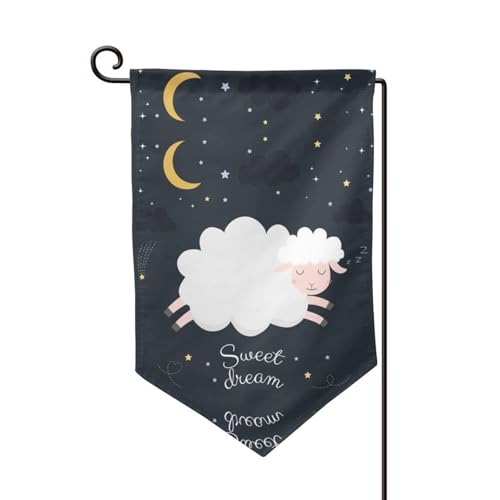 EZDLOWVBA Sweet Dream-Druck, doppelseitige Premium-Gartenflagge, Gartenflaggen für Heimdekoration, doppelt genäht, 45,7 x 32,5 cm EZDLOWVBA Sweet Dream-Druck, doppelseitige Premium-Gartenflagge, Gartenflaggen für Heimdekoration, doppelt genäht, 45,7 x 32,5 cm von EZDLOWVBA
