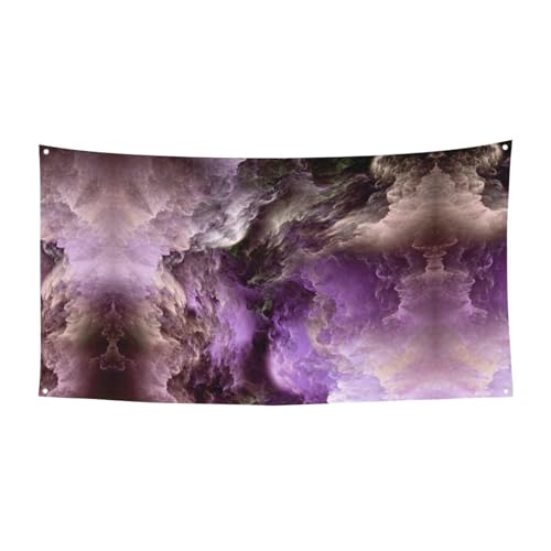EZDLOWVBA Violette Flagge mit Galaxie-Druck, 4 Ösen, Ösen an jeder Ecke, Polyester-Banner, lustige Flaggen, 90 x 180 cm EZDLOWVBA Violette Flagge mit Galaxie-Druck, 4 Ösen, Ösen an jeder Ecke, Polyester-Banner, lustige Flaggen, 90 x 180 cm von EZDLOWVBA
