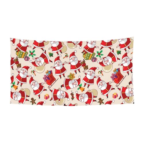 EZDLOWVBA Weihnachtsflagge, Cartoon-Weihnachtsmann-Druck, 4 Ösen, Ösen an jeder Ecke, Polyester-Banner, lustige Flaggen, 90 x 180 cm EZDLOWVBA Weihnachtsflagge, Cartoon-Weihnachtsmann-Druck, 4 Ösen, Ösen an jeder Ecke, Polyester-Banner, lustige Flaggen, 90 x 180 cm von EZDLOWVBA