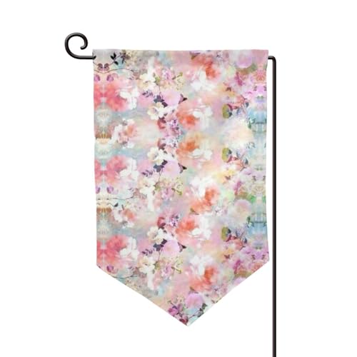 EZDLOWVBA Wunderschöne doppelseitige Premium-Gartenflagge mit rosa Blumendruck, Gartenflaggen für Heimdekoration, doppelt genäht, 45,7 x 32,8 cm EZDLOWVBA Wunderschöne doppelseitige Premium-Gartenflagge mit rosa Blumendruck, Gartenflaggen für Heimdekoration, doppelt genäht, 45,7 x 32,8 cm von EZDLOWVBA