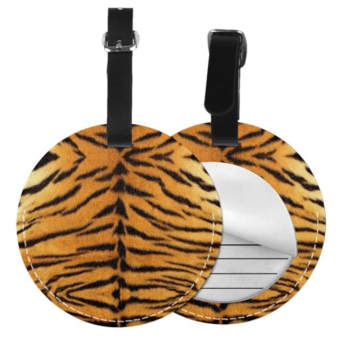 Gepäckanhänger mit Leopardenmuster, rund, Leder, Reisekoffer-Etiketten mit Privatsphäre, Name, Adresskarte, 1/2 Stück Gepäckanhänger mit Leopardenmuster, rund, Leder, Reisekoffer-Etiketten mit Privatsphäre, Name, Adresskarte, 1/2 Stück von EZDLOWVBA