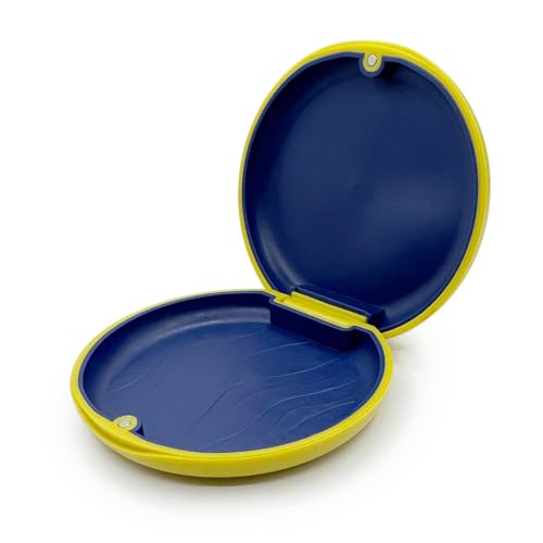 Schlanke kieferorthopädische Halterungsbox, Zahnarztbehälter mit Magnetverschluss, Mundschutzhülle, Zahnersatz-Zahnspangenbox, Halter für Bleichschalen, transparenter Aligner, Zahnersatz - Gelb Schlanke kieferorthopädische Halterungsbox, Zahnarztbehälter mit Magnetverschluss, Mundschutzhülle, Zahnersatz-Zahnspangenbox, Halter für Bleichschalen, transparenter Aligner, Zahnersatz - Gelb von EZEELAI