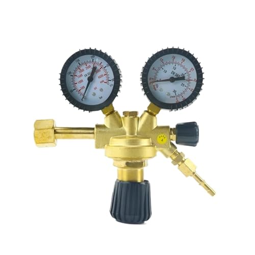EZLUIYLDH Manometer Druckminderer Kohlendioxidregler Schweißschweißmessgerät Mig Tig Durchflussmesser mit Tülle/Mutter Reglerregler von EZLUIYLDH