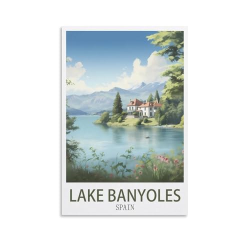 DIY-Ölgemälde-Set für Erwachsene und Kinder, See Banyoles, Spanien, Zahlen-Malset für Anfänger bis Fortgeschrittene, Sets enthalten Acrylfarben, Pinsel, 50 x 60 cm DIY-Ölgemälde-Set für Erwachsene und Kinder, See Banyoles, Spanien, Zahlen-Malset für Anfänger bis Fortgeschrittene, Sets enthalten Acrylfarben, Pinsel, 50 x 60 cm von EZMLFA