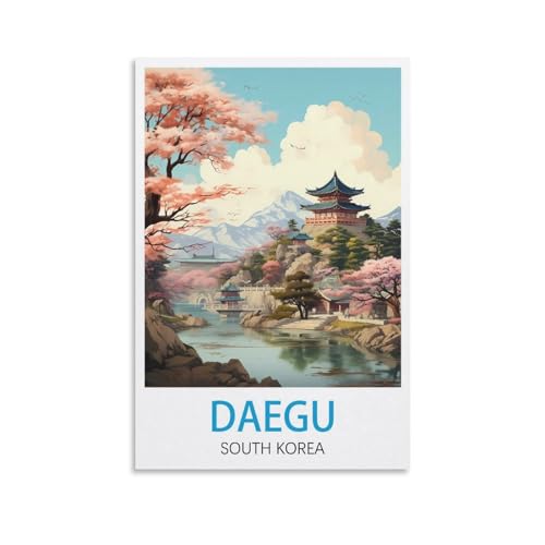 DIY-Ölgemälde-Sets für Erwachsene und Kinder, Daegu, Südkorea, Zahlen-Malset für Anfänger bis Fortgeschrittene, Sets enthalten Acrylfarben, Pinsel, 50 x 60 cm von EZMLFA