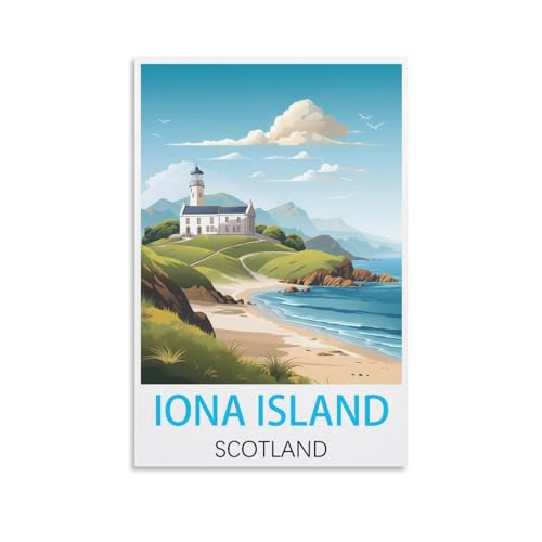DIY-Ölgemälde-Sets für Erwachsene und Kinder, Iona Island, Schottland, Zahlen-Malset für Anfänger bis Fortgeschrittene, Sets enthalten Acrylfarben, Pinsel, 30 x 40 cm DIY-Ölgemälde-Sets für Erwachsene und Kinder, Iona Island, Schottland, Zahlen-Malset für Anfänger bis Fortgeschrittene, Sets enthalten Acrylfarben, Pinsel, 30 x 40 cm von EZMLFA