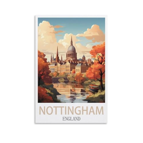 DIY rahmenloses Malen-nach-Zahlen-Set, Nottingham, England, mit Pinsel und Acrylfarben-Set, Thema, digitales Wandkunstwerk für Zuhause, 50 x 60 cm DIY rahmenloses Malen-nach-Zahlen-Set, Nottingham, England, mit Pinsel und Acrylfarben-Set, Thema, digitales Wandkunstwerk für Zuhause, 50 x 60 cm von EZMLFA
