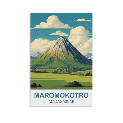 EZMLFA DIY Malen nach Zahlen Landschaft für Erwachsene, Maromokotro Madagaskar, DIY Ölgemälde-Set, Malen nach Zahlen, Zeichnen auf Leinwand, Kunst, Heimdekoration, Geschenke, 40 x 50 cm von EZMLFA