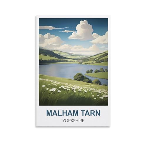 EZMLFA DIY-Ölgemälde-Set für Erwachsene und Kinder, Malham Tarn, Yorkshire, Zahlen-Malset für Anfänger bis Fortgeschrittene, Sets enthalten Acrylfarben, Pinsel, 20 x 30 cm EZMLFA DIY-Ölgemälde-Set für Erwachsene und Kinder, Malham Tarn, Yorkshire, Zahlen-Malset für Anfänger bis Fortgeschrittene, Sets enthalten Acrylfarben, Pinsel, 20 x 30 cm von EZMLFA