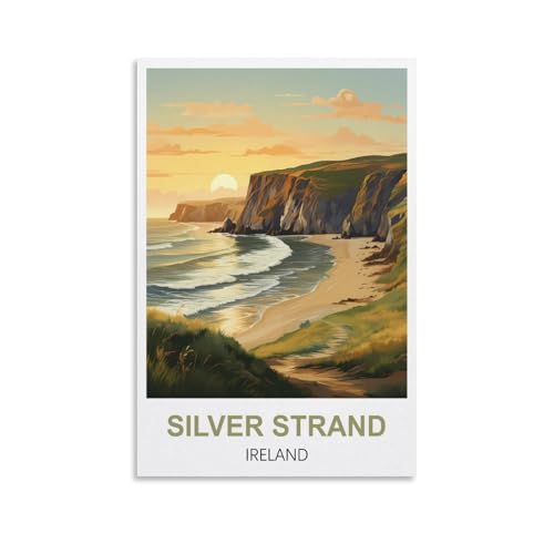EZMLFA DIY-Ölgemälde-Set für Erwachsene und Kinder, Silver Strand Ireland, Zahlen-Malset für Anfänger und Fortgeschrittene, Sets enthalten Acrylfarben und Pinsel, 30 x 40 cm EZMLFA DIY-Ölgemälde-Set für Erwachsene und Kinder, Silver Strand Ireland, Zahlen-Malset für Anfänger und Fortgeschrittene, Sets enthalten Acrylfarben und Pinsel, 30 x 40 cm von EZMLFA
