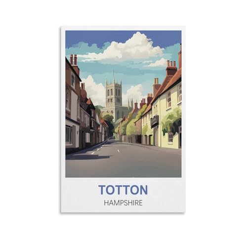 EZMLFA DIY-Ölgemälde-Sets für Erwachsene und Kinder, Totton Hampshire, Zahlen-Malset für Anfänger und Fortgeschrittene, Sets enthalten Acrylfarben, Pinsel, 20 x 30 cm von EZMLFA