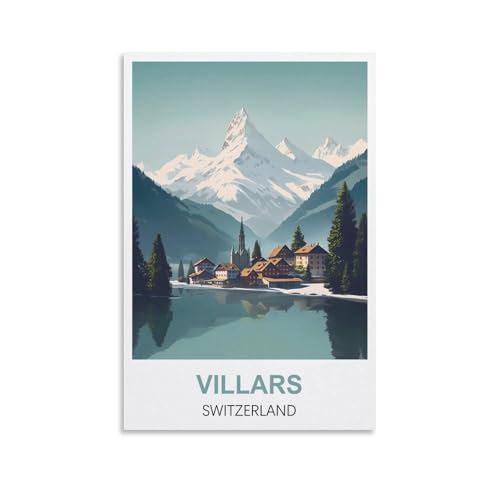 EZMLFA DIY-Ölgemälde-Sets für Erwachsene und Kinder, Villars, Schweiz, Zahlen-Malset für Anfänger und Fortgeschrittene, Sets enthalten Acrylfarben und Pinsel, 30 x 40 cm EZMLFA DIY-Ölgemälde-Sets für Erwachsene und Kinder, Villars, Schweiz, Zahlen-Malset für Anfänger und Fortgeschrittene, Sets enthalten Acrylfarben und Pinsel, 30 x 40 cm von EZMLFA