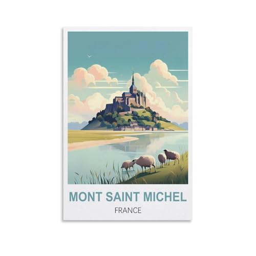 EZMLFA Einfaches Malen nach Zahlen für Erwachsene und Anfänger, Mont Saint Michel, Frankreich, ohne Rahmen, mit Pinseln und Acrylpigment, Malen nach Zahlen, Leinwand, Kunsthandwerk, 40 x 50 cm EZMLFA Einfaches Malen nach Zahlen für Erwachsene und Anfänger, Mont Saint Michel, Frankreich, ohne Rahmen, mit Pinseln und Acrylpigment, Malen nach Zahlen, Leinwand, Kunsthandwerk, 40 x 50 cm von EZMLFA