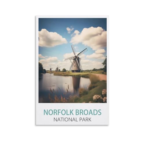 EZMLFA Einfaches Malen nach Zahlen für Erwachsene und Anfänger, Norfolk Broads Nationalpark, ohne Rahmen, mit Pinseln und Acrylpigment, Malen nach Zahlen, Leinwand, Kunsthandwerk, 40 x 50 cm EZMLFA Einfaches Malen nach Zahlen für Erwachsene und Anfänger, Norfolk Broads Nationalpark, ohne Rahmen, mit Pinseln und Acrylpigment, Malen nach Zahlen, Leinwand, Kunsthandwerk, 40 x 50 cm von EZMLFA