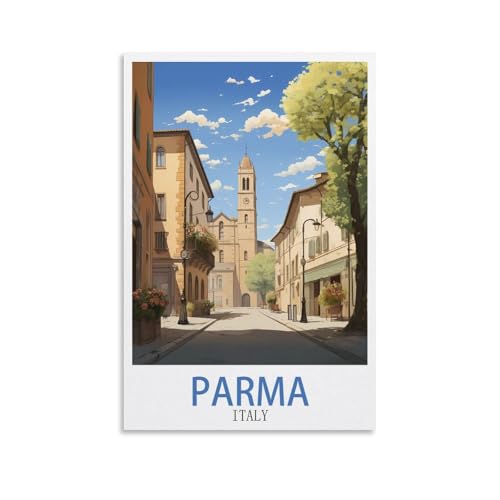 EZMLFA Malen nach Zahlen, DIY-Ölgemälde, Parma, Italien, Landschafts-Set für Erwachsene und Anfänger, DIY-Ölgemälde, 40 x 50 cm von EZMLFA