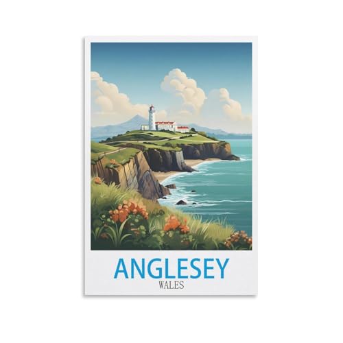 EZMLFA Malen nach Zahlen, Ölgemälde zum Selbermachen, Anglesey Wales, Landschaftsset für Erwachsene, Anfänger, DIY-Ölgemälde, 20 x 30 cm EZMLFA Malen nach Zahlen, Ölgemälde zum Selbermachen, Anglesey Wales, Landschaftsset für Erwachsene, Anfänger, DIY-Ölgemälde, 20 x 30 cm von EZMLFA