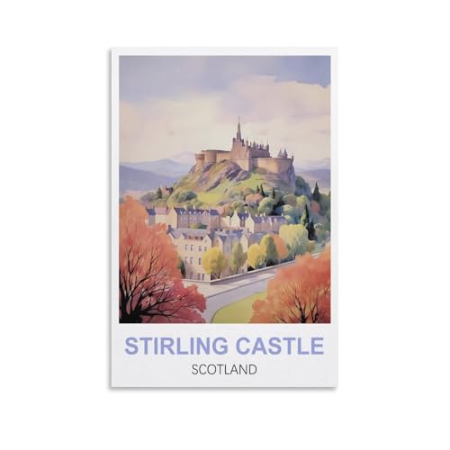 EZMLFA Malen nach Zahlen, Ölgemälde zum Selbermachen, Stirling Castle, Schottland, Landschaftsset für Erwachsene und Anfänger, DIY-Ölgemälde, 40 x 50 cm EZMLFA Malen nach Zahlen, Ölgemälde zum Selbermachen, Stirling Castle, Schottland, Landschaftsset für Erwachsene und Anfänger, DIY-Ölgemälde, 40 x 50 cm von EZMLFA