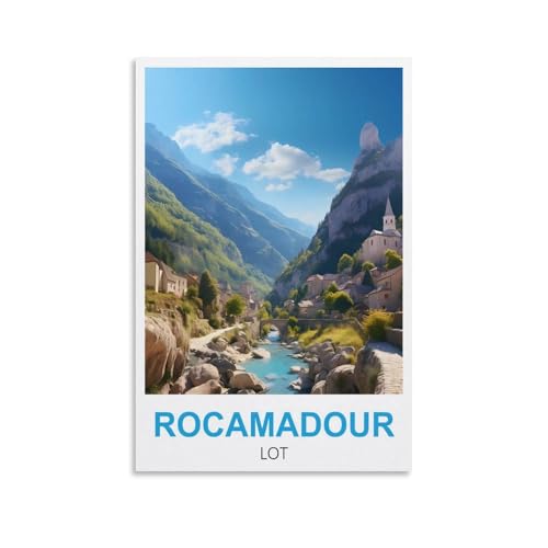 EZMLFA Malen nach Zahlen, Rocamadour Lots DIY Malen nach Zahlen-Kits Ölfarbe Zeichnung Leinwand Wohnkultur Geschenk 50x60cm von EZMLFA