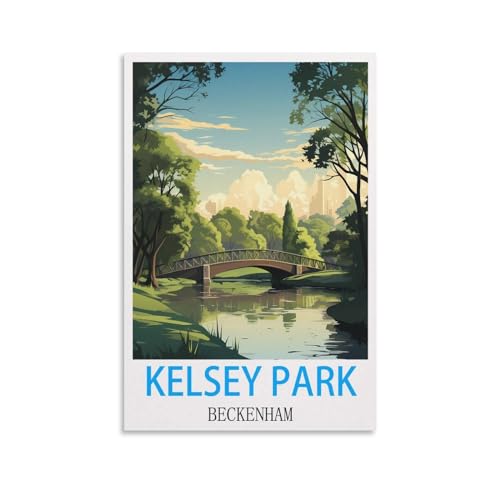 EZMLFA Malen nach Zahlen-Set zum Selbermachen, Kelsey Park Beckenhams, für Erwachsene und Anfänger, Leinwand, Acryl, Kunsthandwerk für die Wanddekoration zu Hause, Zeichnen, 50 x 60 cm von EZMLFA
