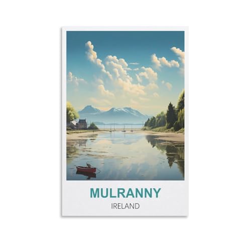 EZMLFA Malen nach Zahlen-Set zum Selbermachen, Mulranny, Irland, für Erwachsene, Anfänger, Leinwand, Acryl, Kunsthandwerk für Zuhause, Wanddekoration, Zeichnen, 30 x 40 cm EZMLFA Malen nach Zahlen-Set zum Selbermachen, Mulranny, Irland, für Erwachsene, Anfänger, Leinwand, Acryl, Kunsthandwerk für Zuhause, Wanddekoration, Zeichnen, 30 x 40 cm von EZMLFA