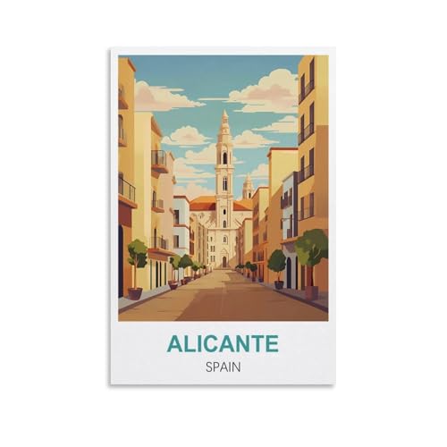 EZMLFA Malen nach Zahlen für Erwachsene, Landschaft, Alicante, Spanien, DIY-Ölgemälde-Set, Malen nach Zahlen, Zeichnen auf Leinwand, Kunst, Heimdekoration, Geschenke, 30 x 40 cm EZMLFA Malen nach Zahlen für Erwachsene, Landschaft, Alicante, Spanien, DIY-Ölgemälde-Set, Malen nach Zahlen, Zeichnen auf Leinwand, Kunst, Heimdekoration, Geschenke, 30 x 40 cm von EZMLFA