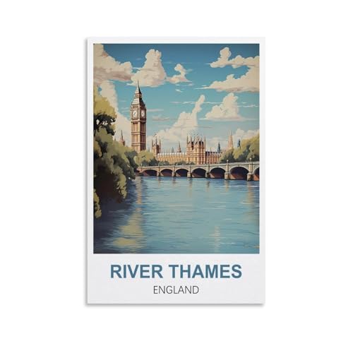 EZMLFA Malen nach Zahlen für Erwachsene, Landschaft, Fluss Themse, England, DIY-Ölgemälde-Set, Malen nach Zahlen, Zeichnen auf Leinwand, Kunst, Heimdekoration, Geschenke, 30 x 40 cm EZMLFA Malen nach Zahlen für Erwachsene, Landschaft, Fluss Themse, England, DIY-Ölgemälde-Set, Malen nach Zahlen, Zeichnen auf Leinwand, Kunst, Heimdekoration, Geschenke, 30 x 40 cm von EZMLFA