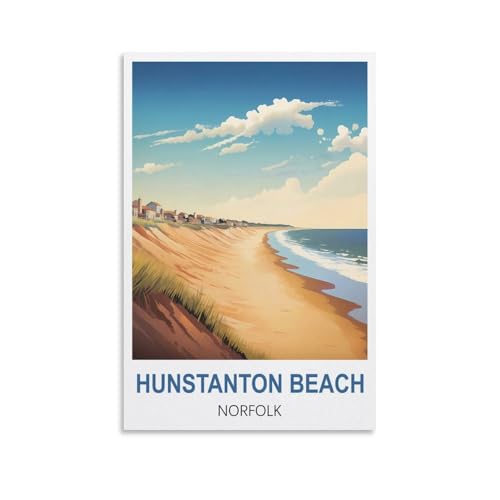 EZMLFA Malen nach Zahlen für Erwachsene, Landschaft, Hunstanton Beach, Norfolk, DIY-Ölgemälde-Set, Malen nach Zahlen, Zeichnen auf Leinwand, Kunst, Heimdekoration, Geschenke, 40 x 50 cm EZMLFA Malen nach Zahlen für Erwachsene, Landschaft, Hunstanton Beach, Norfolk, DIY-Ölgemälde-Set, Malen nach Zahlen, Zeichnen auf Leinwand, Kunst, Heimdekoration, Geschenke, 40 x 50 cm von EZMLFA