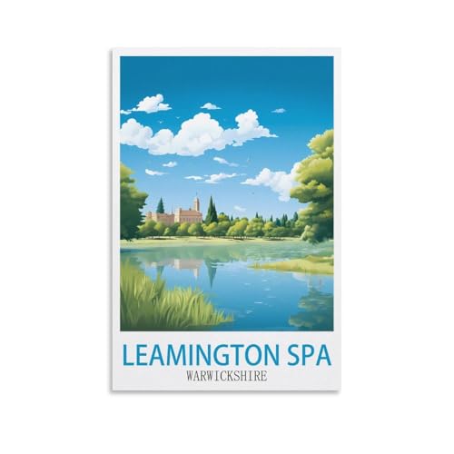 EZMLFA Malen nach Zahlen für Erwachsene, Landschaft, Leamington Spa, Warwickshire, DIY-Ölgemälde-Set, Malen nach Zahlen, Zeichnen auf Leinwand, Kunst, Heimdekoration, Geschenke, 50 x 60 cm von EZMLFA